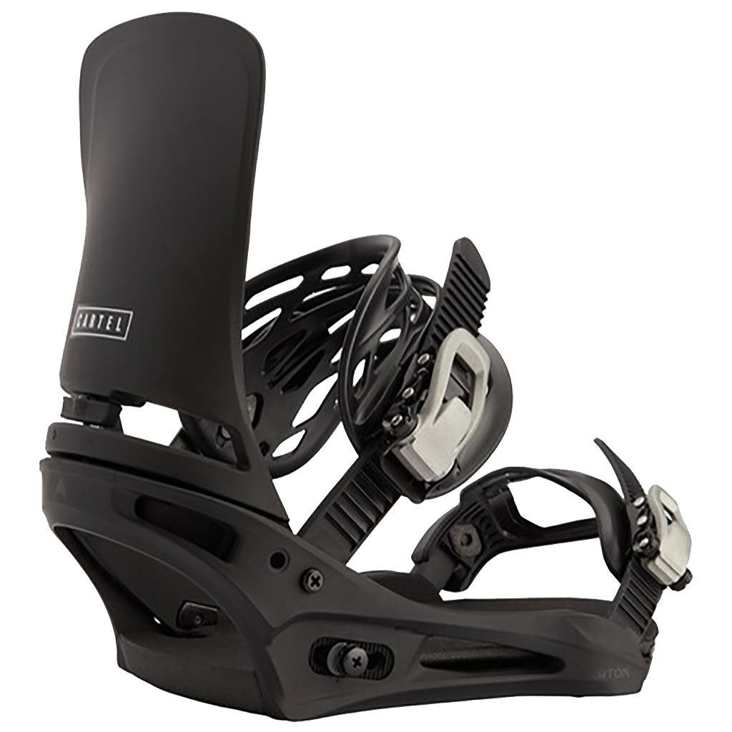 Burton Cartel Re:Flex Snowboard Bindings 2024-2025 Model - Black | All-Mountain Freestyle Riding for Men & Women | Perfect for Park, Powder & Groomed Runs