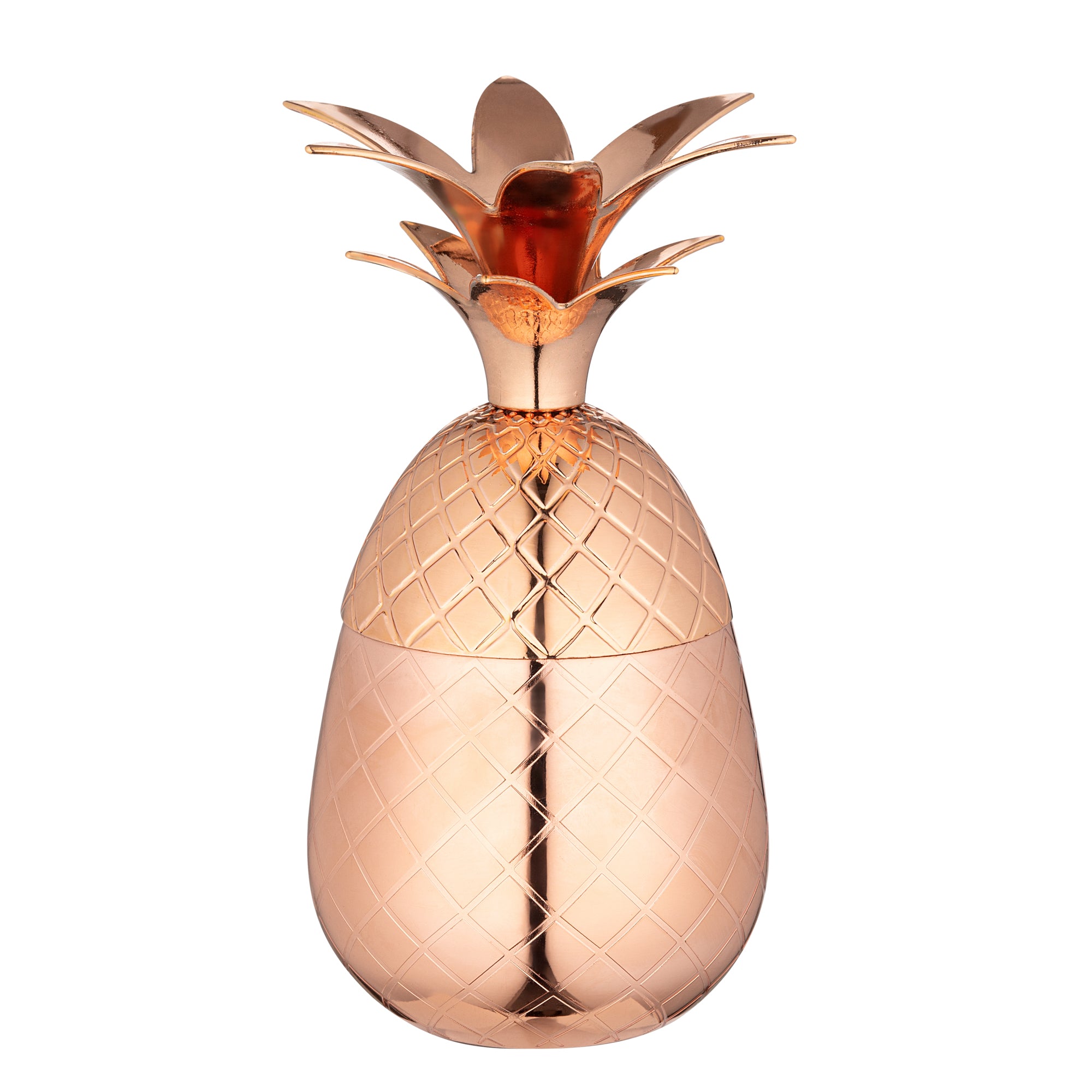 Bar Lux 2 oz Copper Plated Stainless Steel Pineapple Tumbler Cup - 2.5