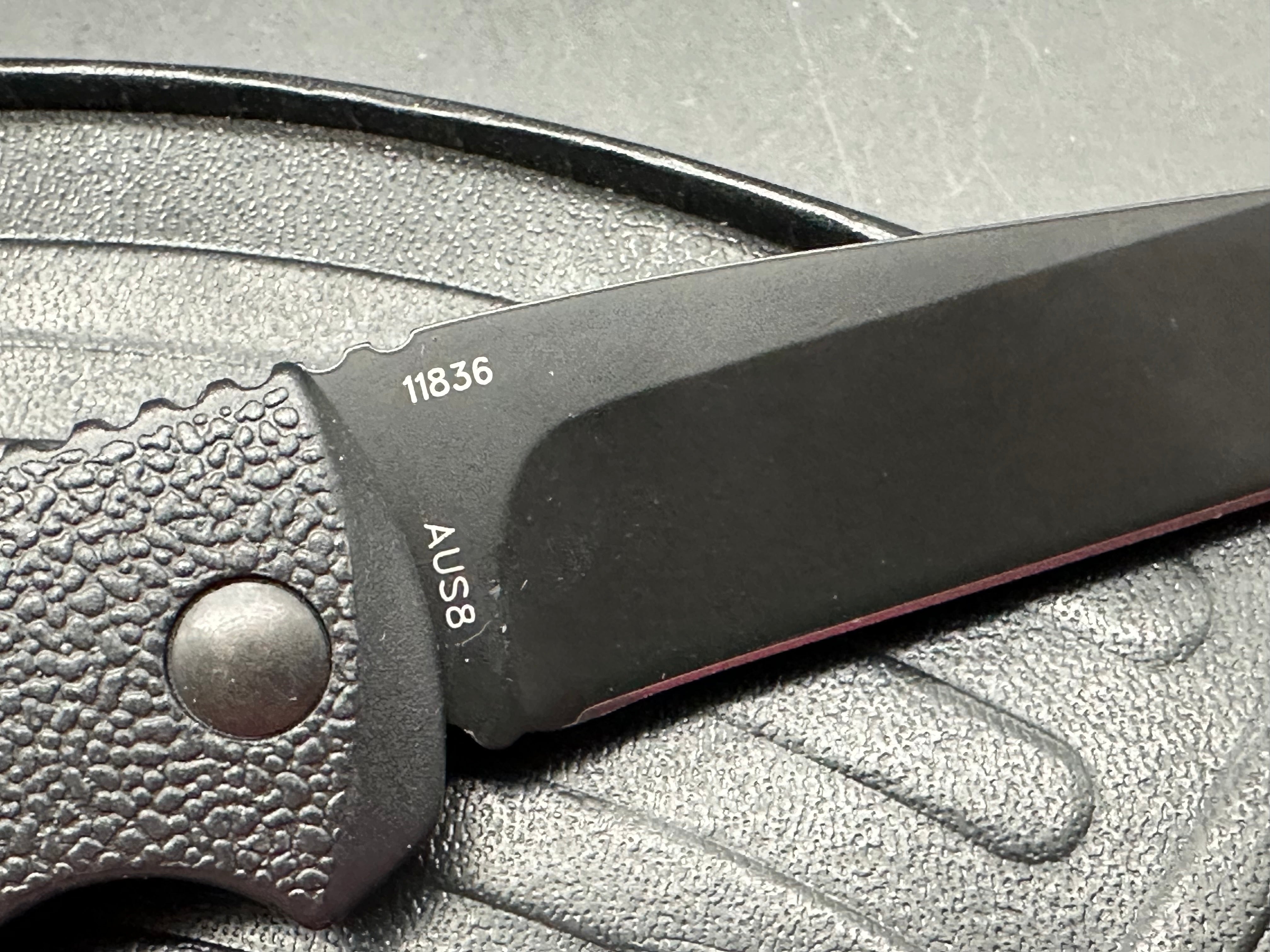Boker Kalashnikov 74 Wharncliffe Automatic Knife - Black Handle & Blade - Tactical EDC, Outdoor Survival, Camping, Hunting Gear