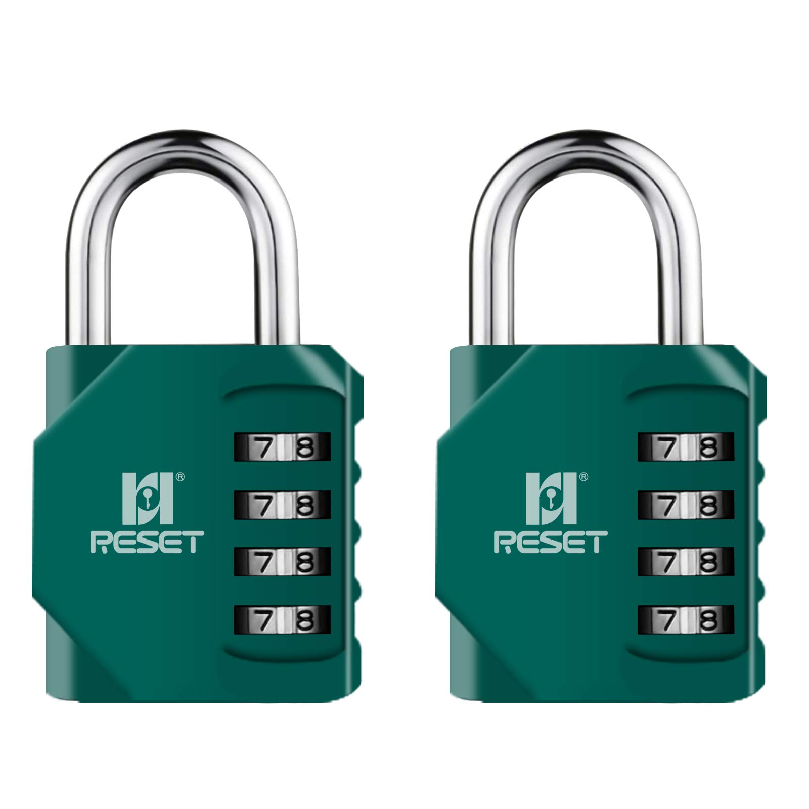 2 Pack 4 Digit Combination Lock - Heavy Duty Outdoor Padlock for School, Gym, Locker, Fence, Toolbox, Gate & Suitcase | Weatherproof & Secure | Perfect for Sports Equipment, Storage Units & Travel Luggage (Army Green)