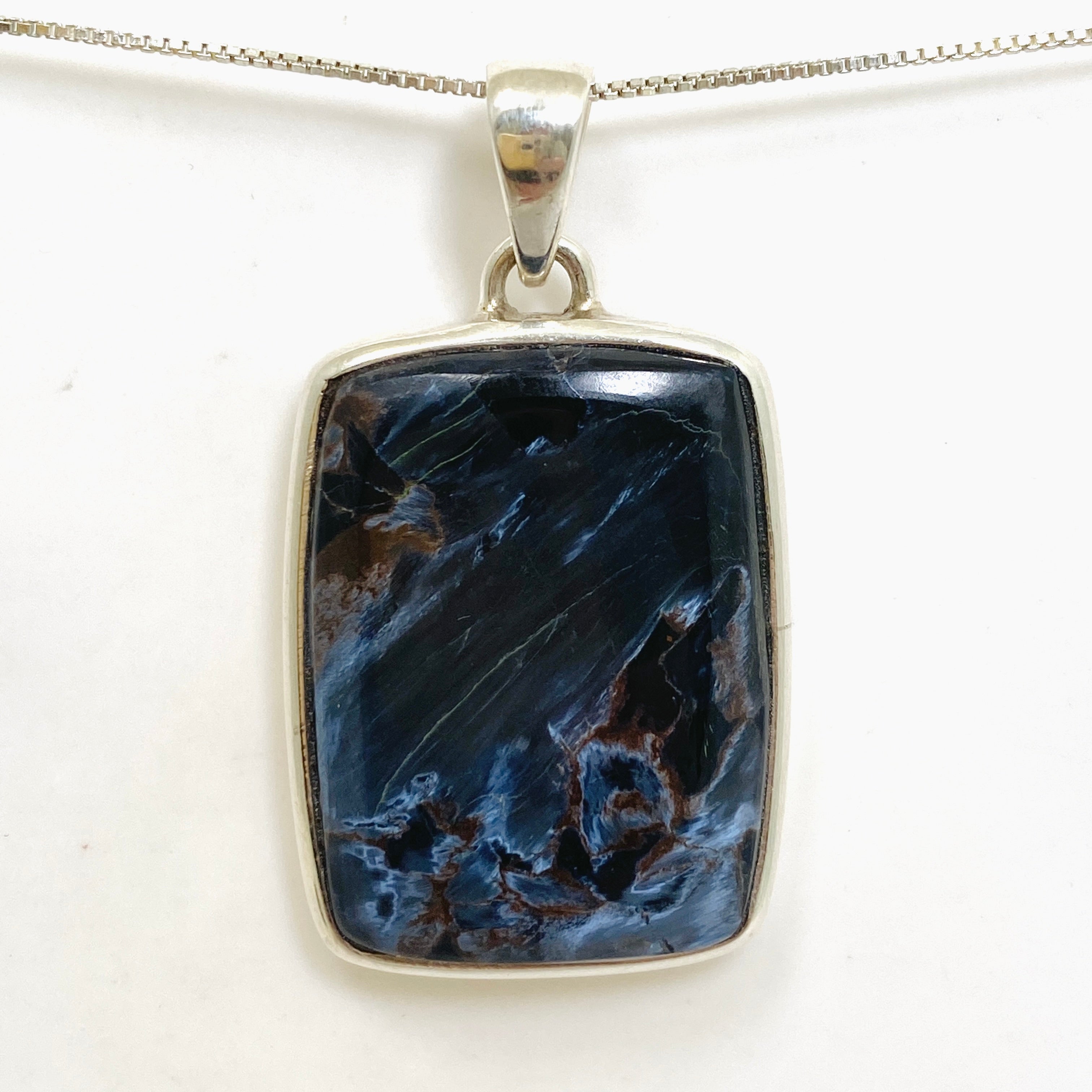 Natural Pietersite Rectangular Cabochon Pendant - Handmade Gemstone Jewelry PPGJ1065 for Women, Gift for Her | Perfect for Everyday Wear, Special Occasions & Spiritual Healing