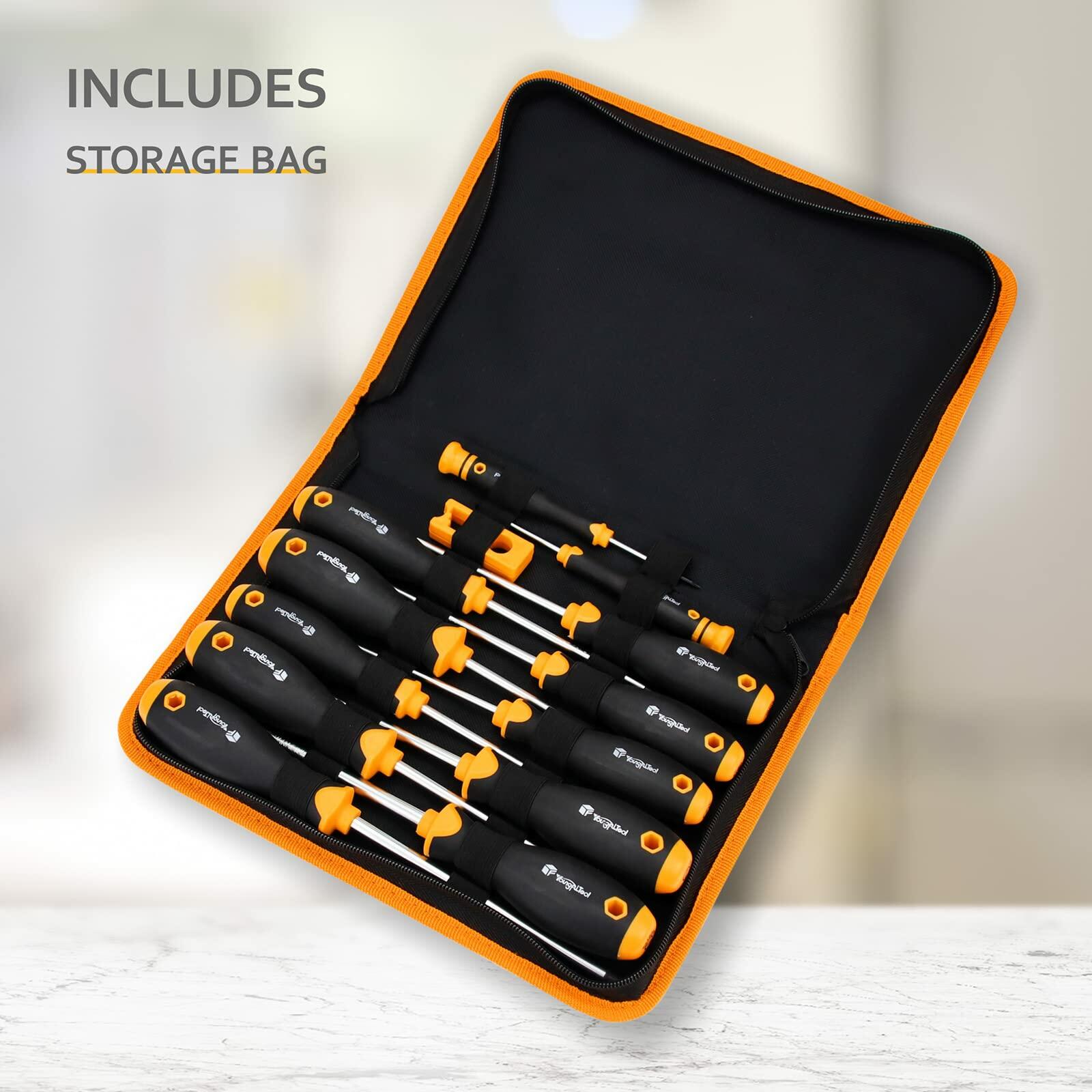 13-Piece Magnetic Screwdriver Set with Durable Canvas Pouch - Professional Tool Kit for Home Repair, Electronics, and DIY Projects