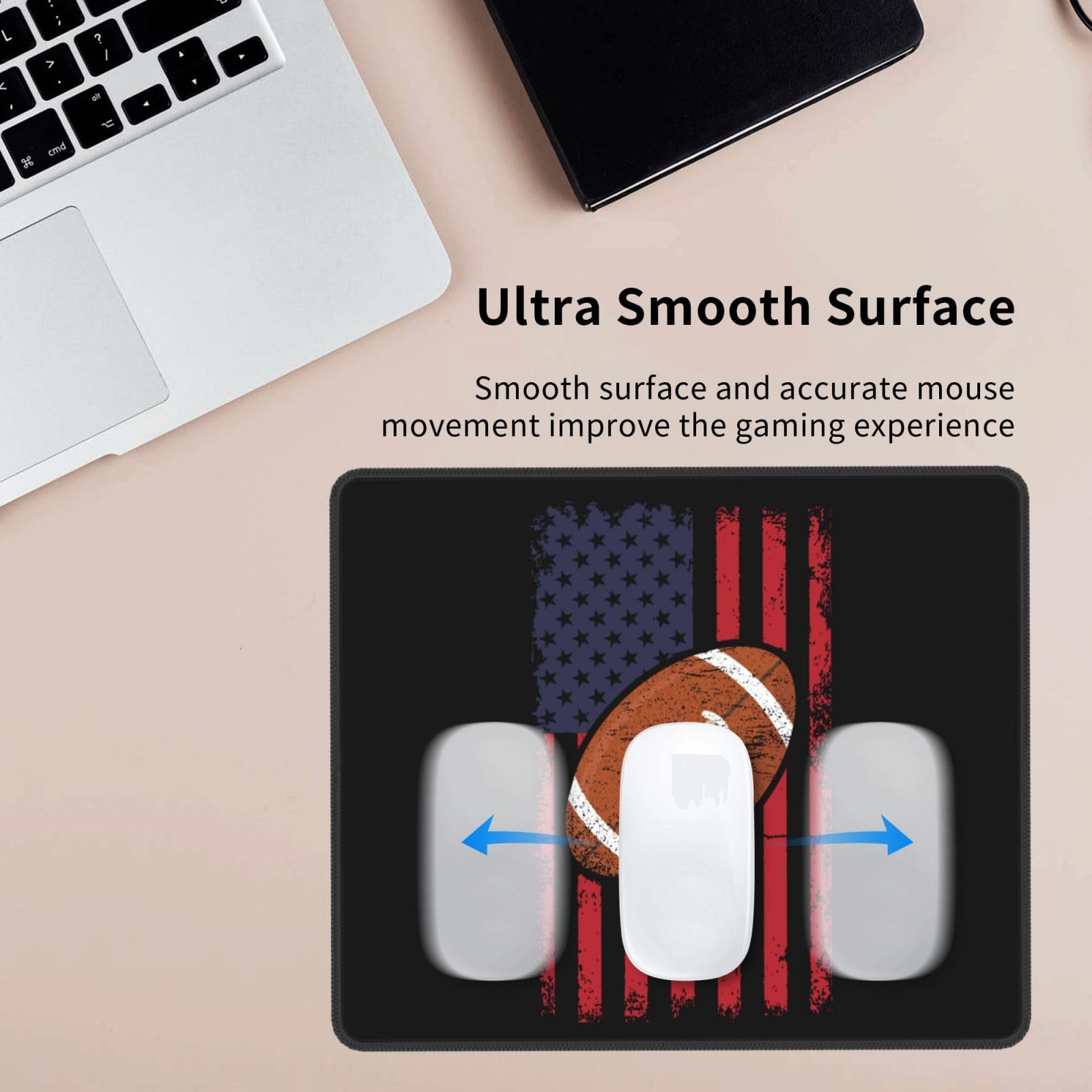 10x12 Inch American Football Mouse Pad - Waterproof, Non-Slip Rubber Base for Laptop, PC, Office & Gaming | Perfect for Sports Fans & Gamers