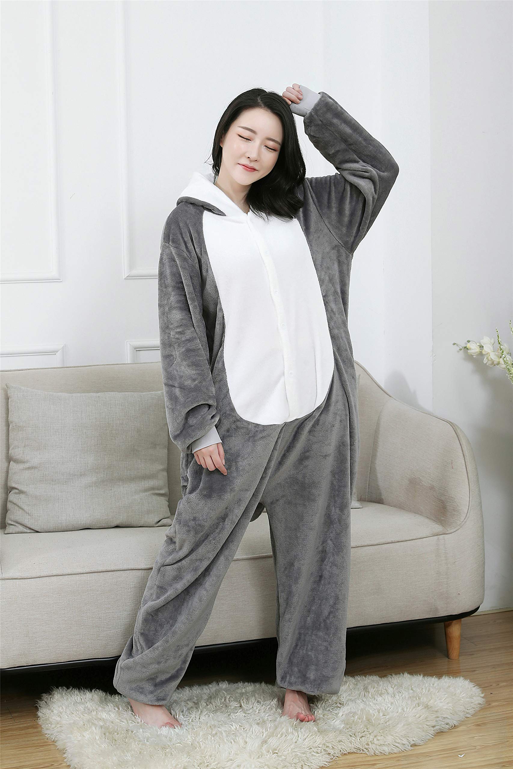 Unisex Adult Dog Kigurumi Onesie - Cartoon Animal Costume & Comfy Pajamas for Halloween, Cosplay, Sleepwear and Loungewear