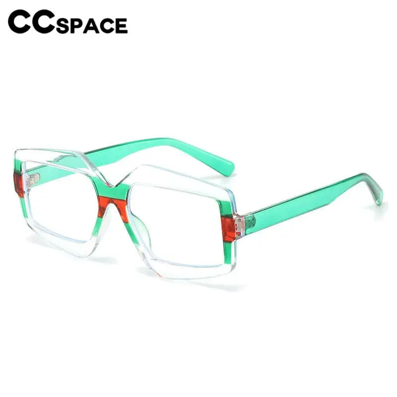 CCspace Unisex Full Rim Square Plastic Eyeglasses & Sunglasses 56825 - Stylish Reading Glasses for Men and Women, Perfect for Office, Driving, and Outdoor Activities