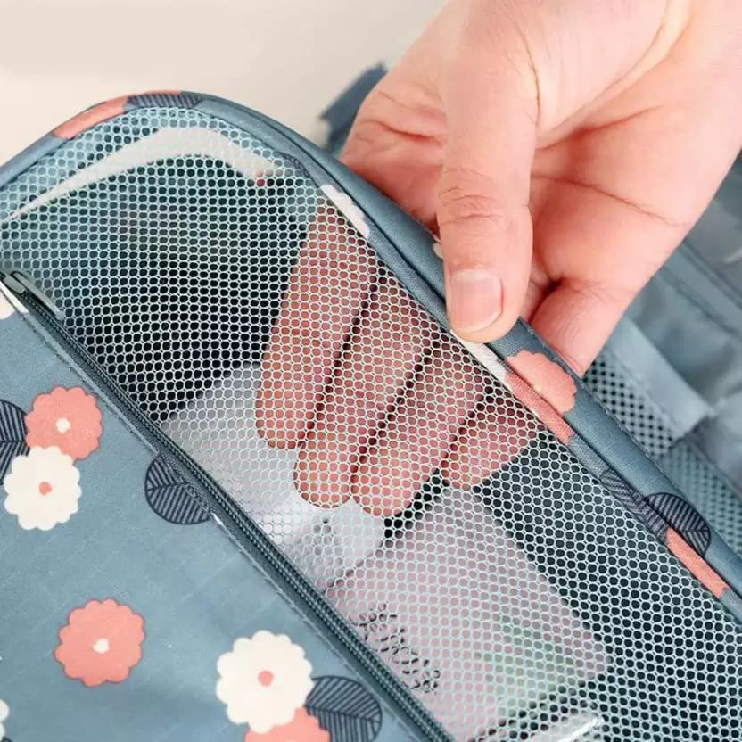 Portable Travel Makeup Train Case with Adjustable Dividers - Cosmetic Organizer Bag for Makeup Brushes & Toiletry Storage | Perfect for Artists, Travelers & Professional Makeup Kits