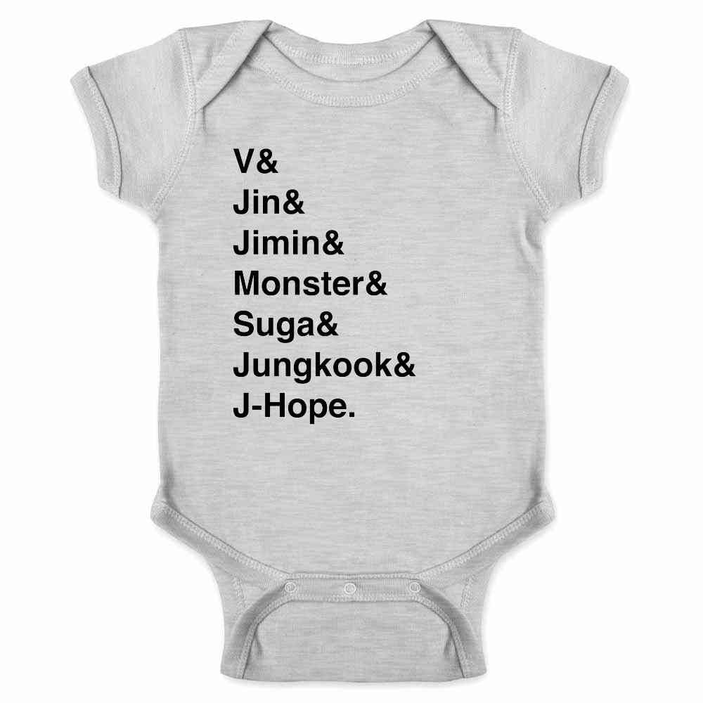 Pop Threads K-Pop Group Names List Baby Toddler Kids T-Shirt - Cute Korean Pop Music Fan Outfit for Boys & Girls - Perfect for Concerts, Birthdays & K-Pop Events