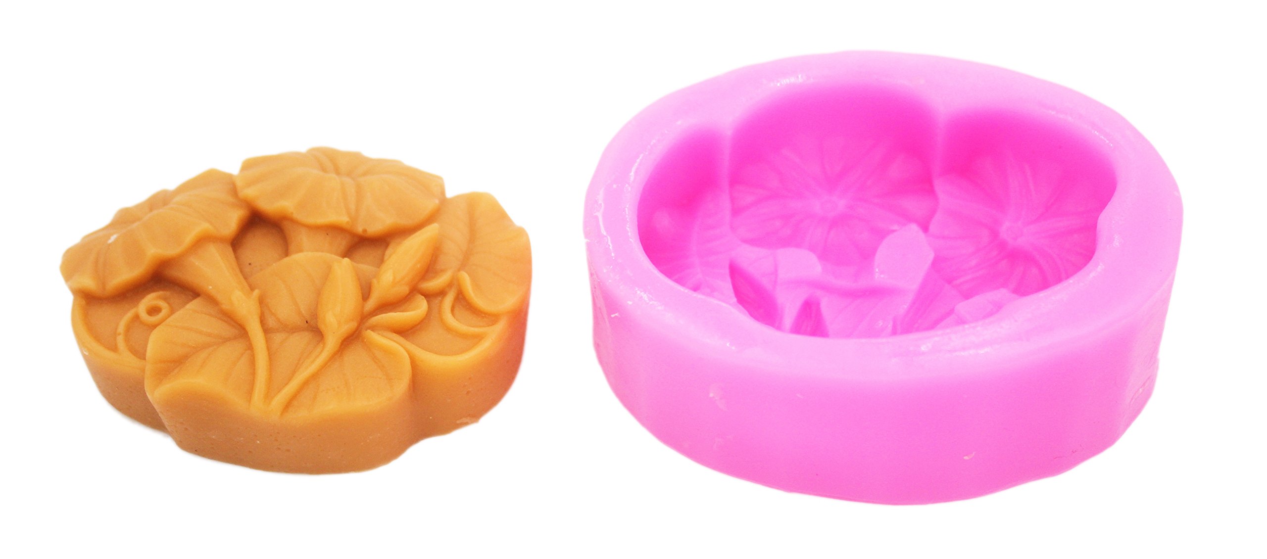 Morning Glory 50103 Silicone Soap Mold Set for DIY Handmade Soap Making - 6 Cavity Craft Molds for Bath Bombs, Candles & Resin Art - Perfect for Home Spa, Gift Making & Craft Projects