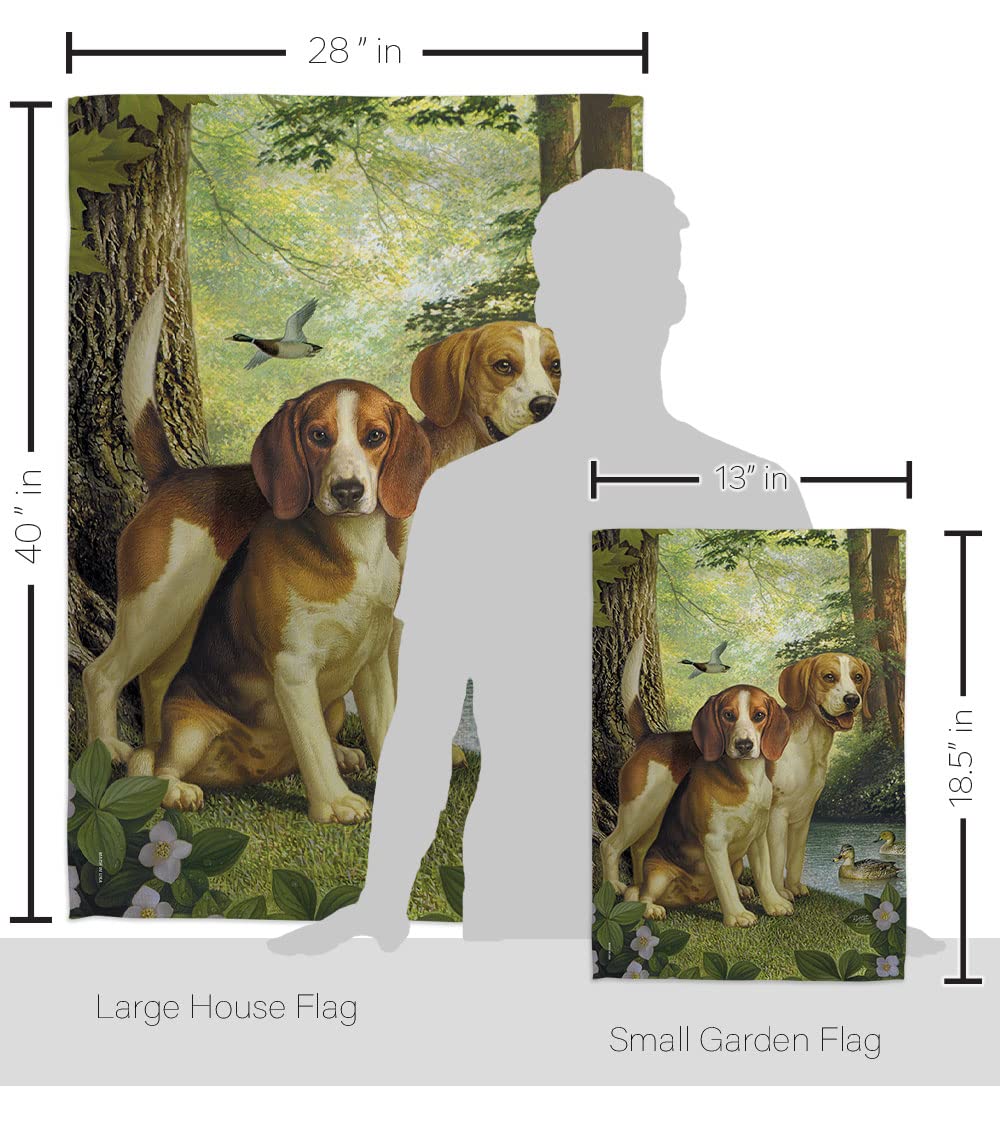 Beagles & Duck Pet Decor Flags - 28