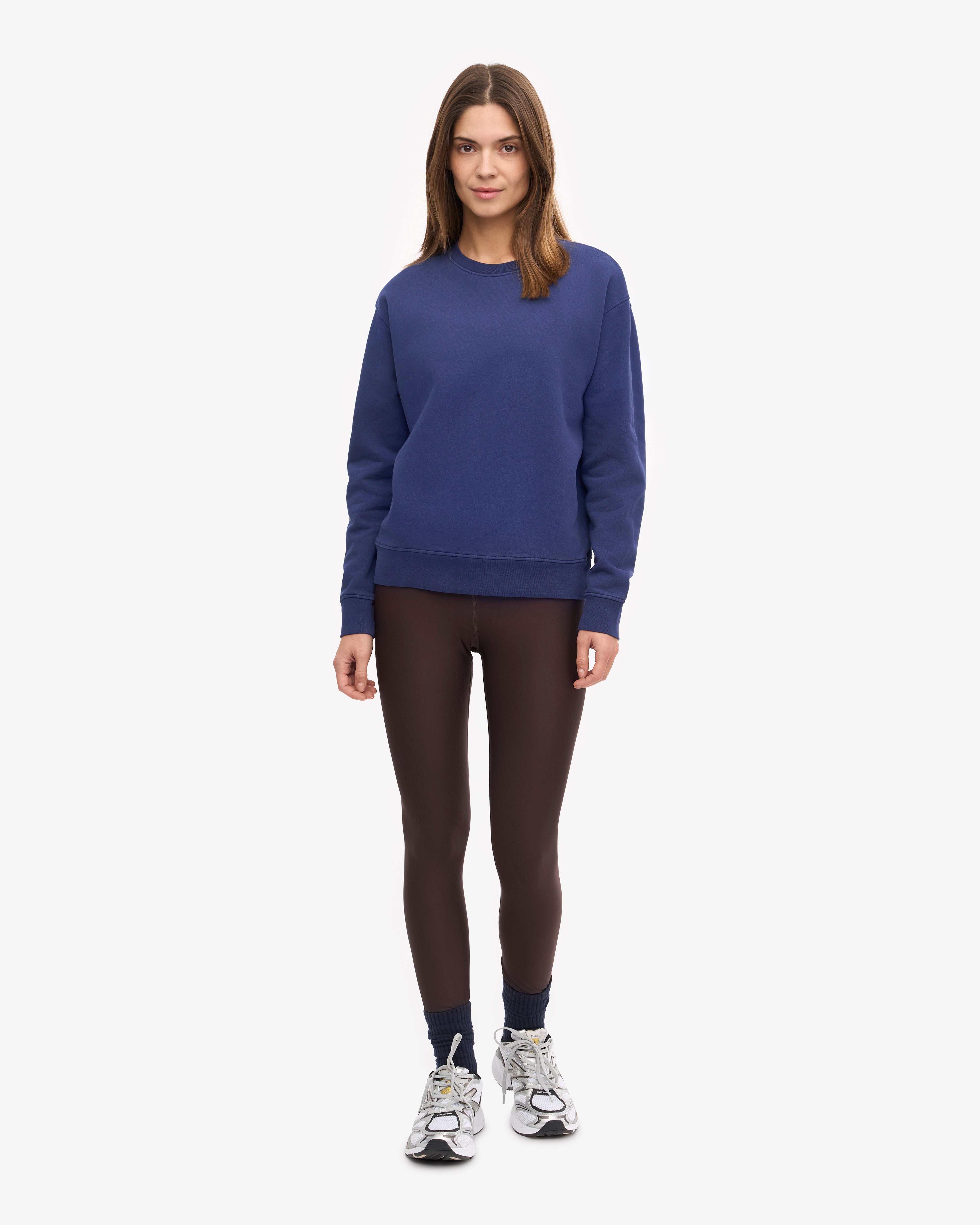 Organic Cotton Women's Classic Crew Neck T-Shirt - Soft & Comfortable Marine Blue Tee for Casual Wear & Everyday Outfits