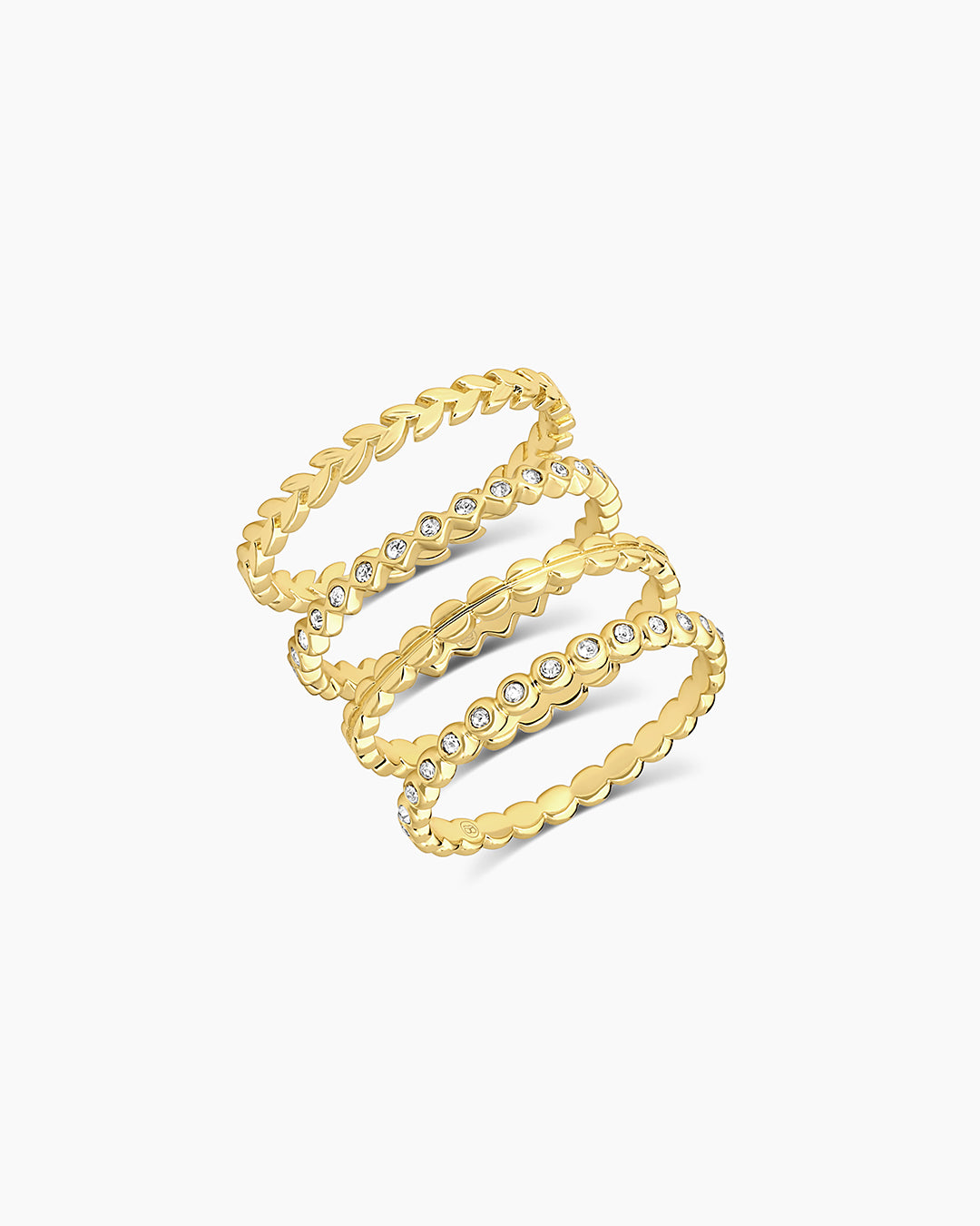 Mini Stackable Ring Set for Women - Dainty Gold & Silver Adjustable Rings for Layering - Perfect for Everyday Wear, Gifts & Special Occasions