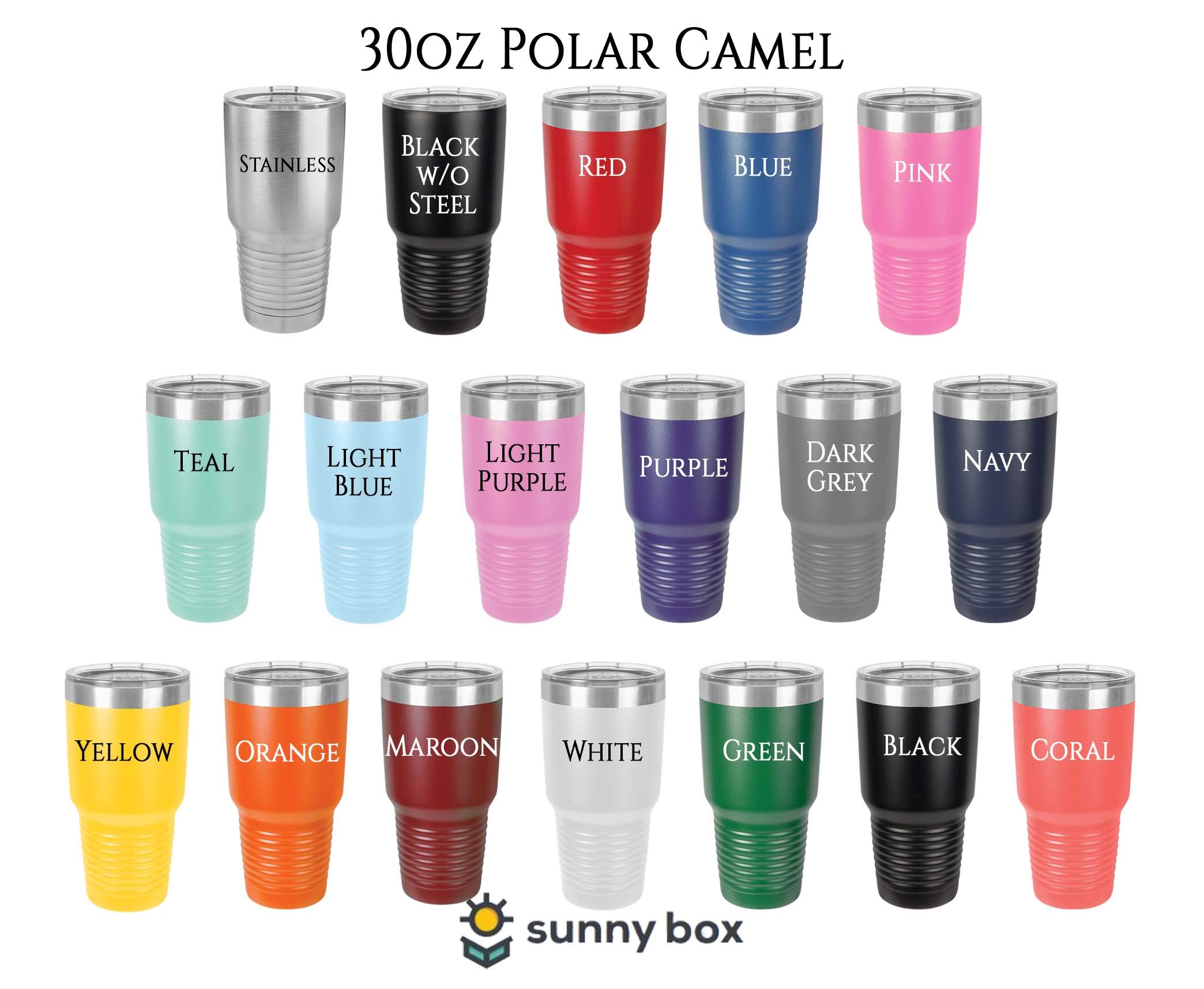 Personalized 30oz Polar Camel Tumbler with Laser Engraving - Custom Insulated Coffee Mug & Travel Cup for Mom - Perfect Mother's Day, Birthday Gift for Women - Great for Work, Gym, Road Trips & Outdoor Activities