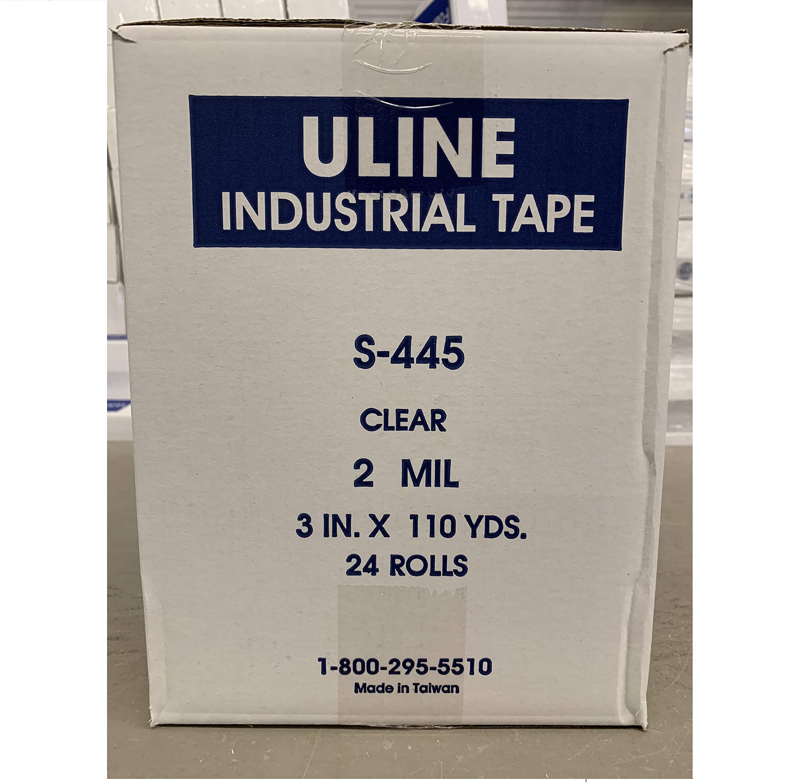 Uline Industrial Tape - 2 Mil Thick, 3 Inch x 110 Yards, Clear Packing Tape (24 Rolls) for Shipping Boxes, Moving & Warehouse Packaging