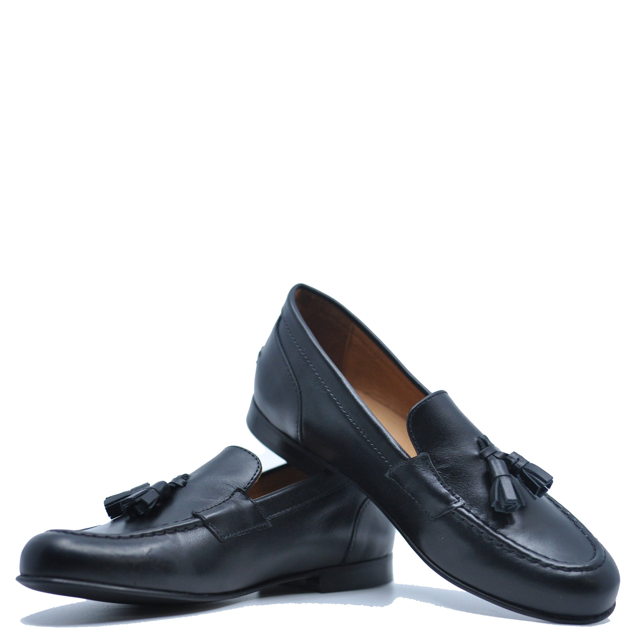 Men's Atlanta Mocassin Black Tassel Dress Shoes | Formal & Business Loafers | Perfect for Office, Weddings & Special Occasions