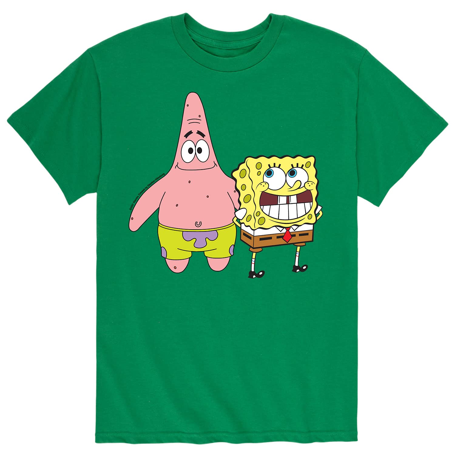 HYBRID APPAREL Spongebob Squarepants Men's T-Shirt - Spongebob & Patrick Best Friends Graphic Tee - Casual Streetwear for Fans, Gifts, and Everyday Wear