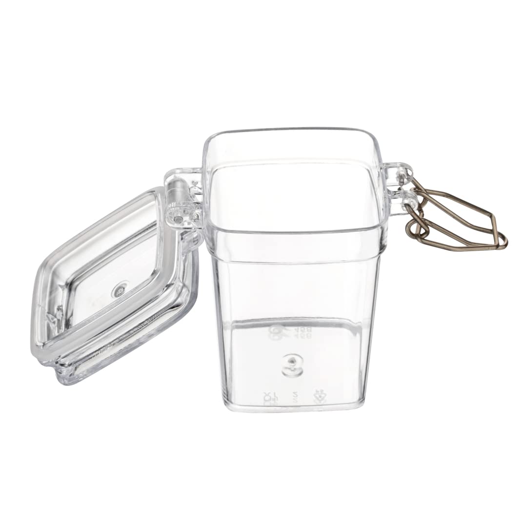 10-Pack 2.7oz Clear Plastic Clamp Lid Mason Jars with Airtight Seal - Perfect for Storing Spices, Sauces, Condiments & Meal Prep - Ideal for Restaurants, Catering & Home Canning