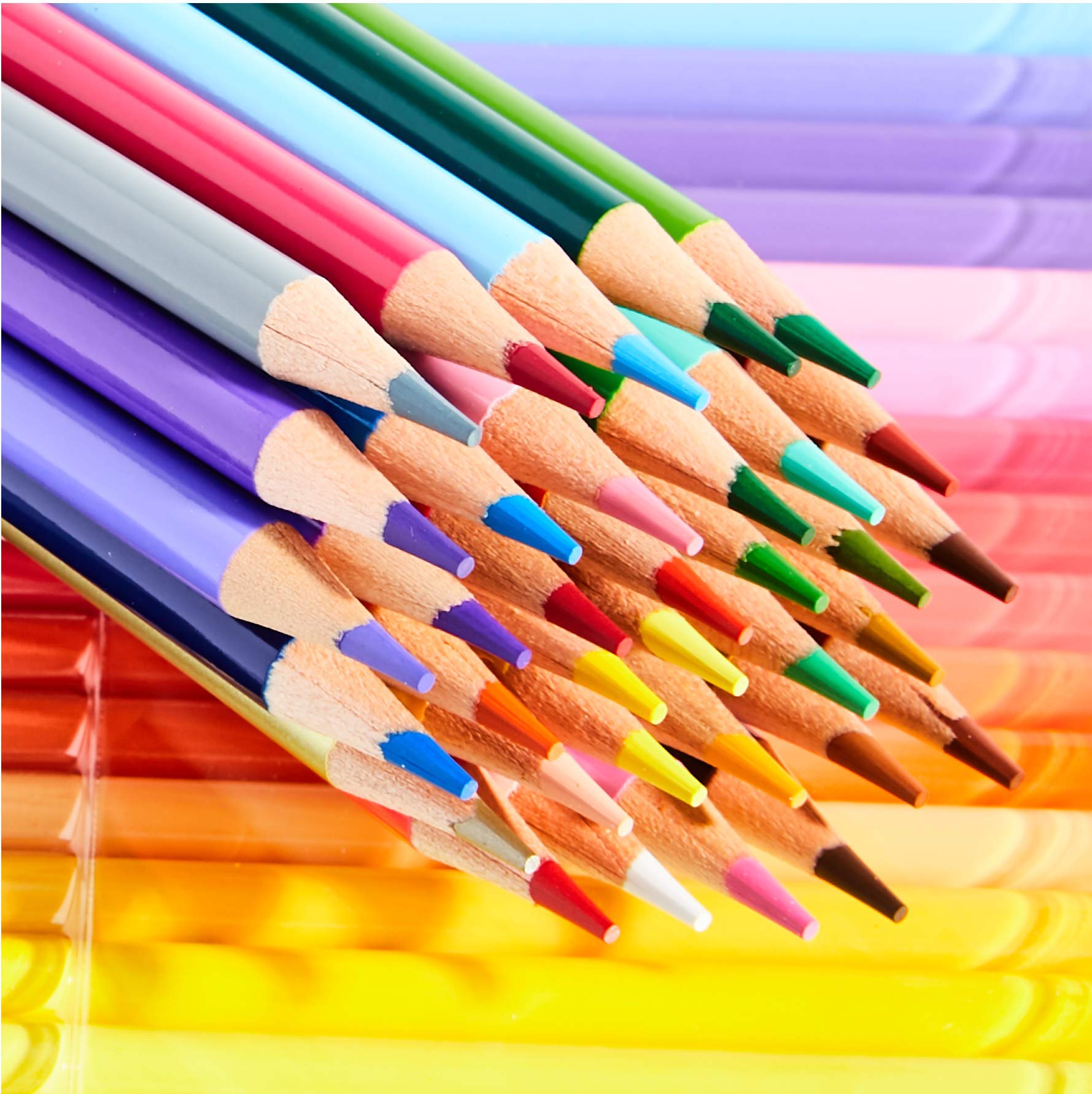 Break-Resistant Soft Core Colored Pencils - 36 Pack Rainbow Colors for Drawing & Coloring | Pre-Sharpened, Vibrant Pigments for Artists, Students & Kids | Perfect for Sketching, Adult Coloring Books & School Projects