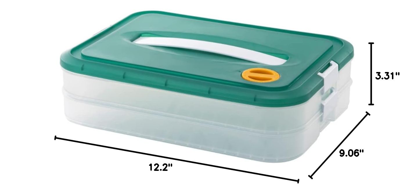 DOITOOL Refrigerator Organizer Bins - Plastic Food Storage Containers for Fridge, Crisper Drawer Organizer, Egg Tray & Dumpling Box - Perfect for Meal Prep, Leftovers & Kitchen Organization