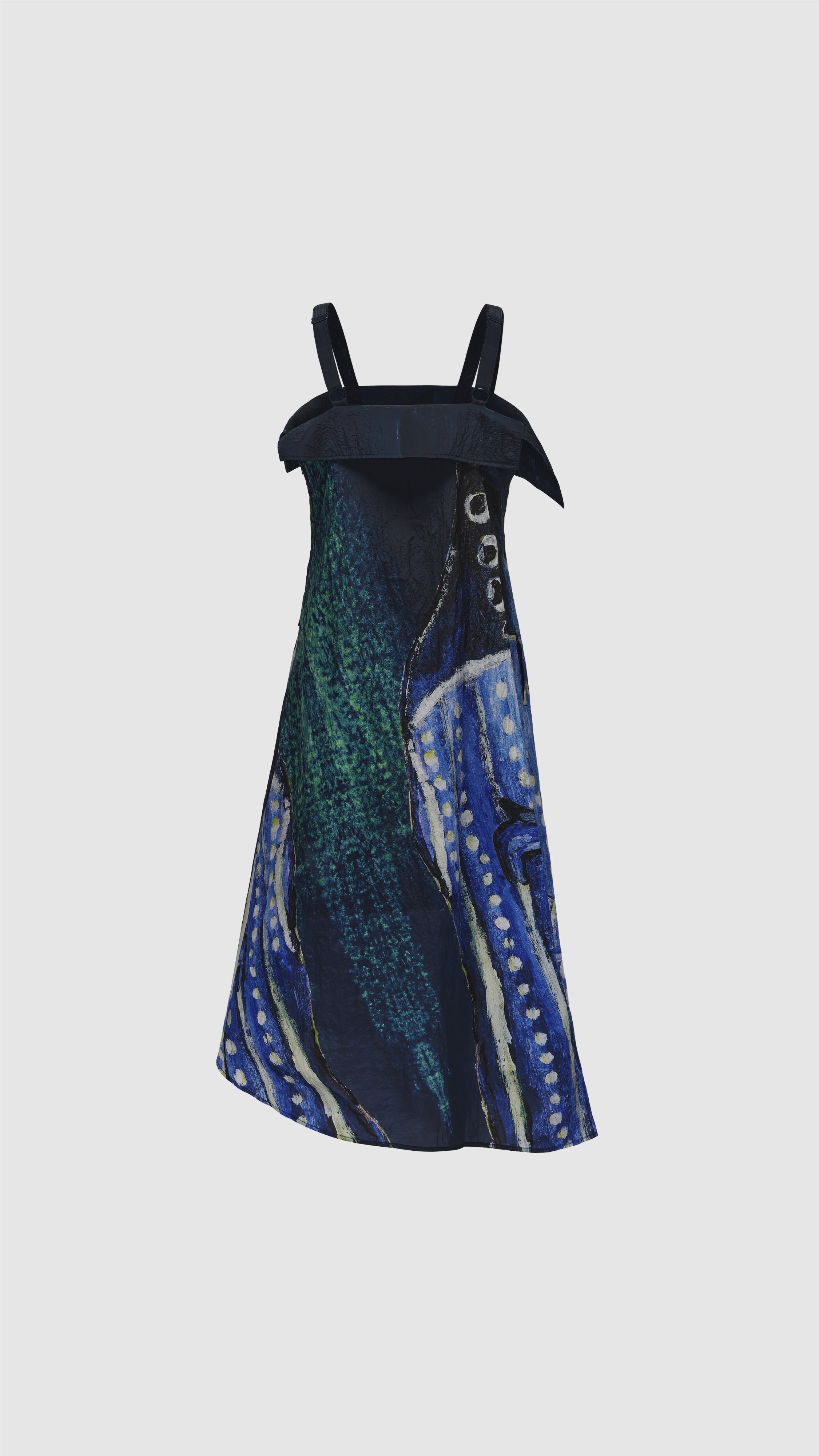 Selk'Nam Graphic Printed Cami Dress - Women's Summer Sleeveless Flowy Tank Dress for Beach, Vacation & Casual Wear