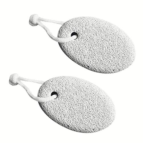 2 Pack Catwings Oval Pumice Stone - Foot Scrubber & Callus Remover for Dry Dead Skin - Pedicure Tool for Soft Smooth Feet at Home or Salon