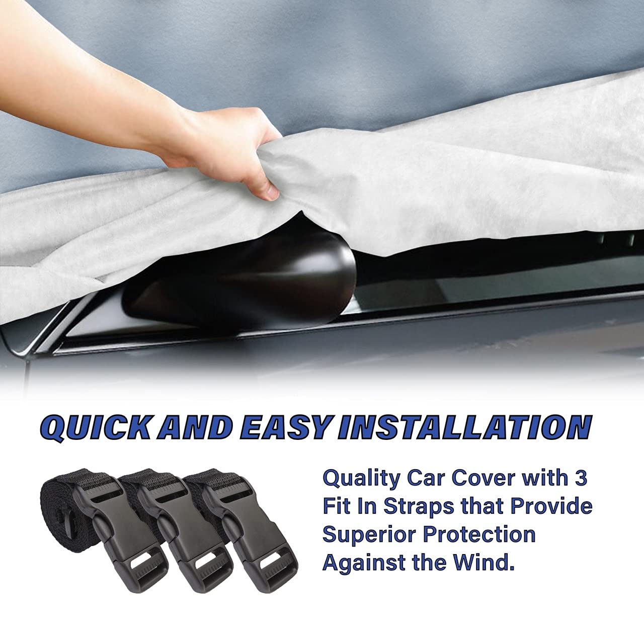 Premium Waterproof Car Cover for Saturn Aura 2007-2010 - All Weather Resistant Custom Fit Outdoor Indoor Protection with Straps | Sun, Snow & Storm Protection for Year-Round Use