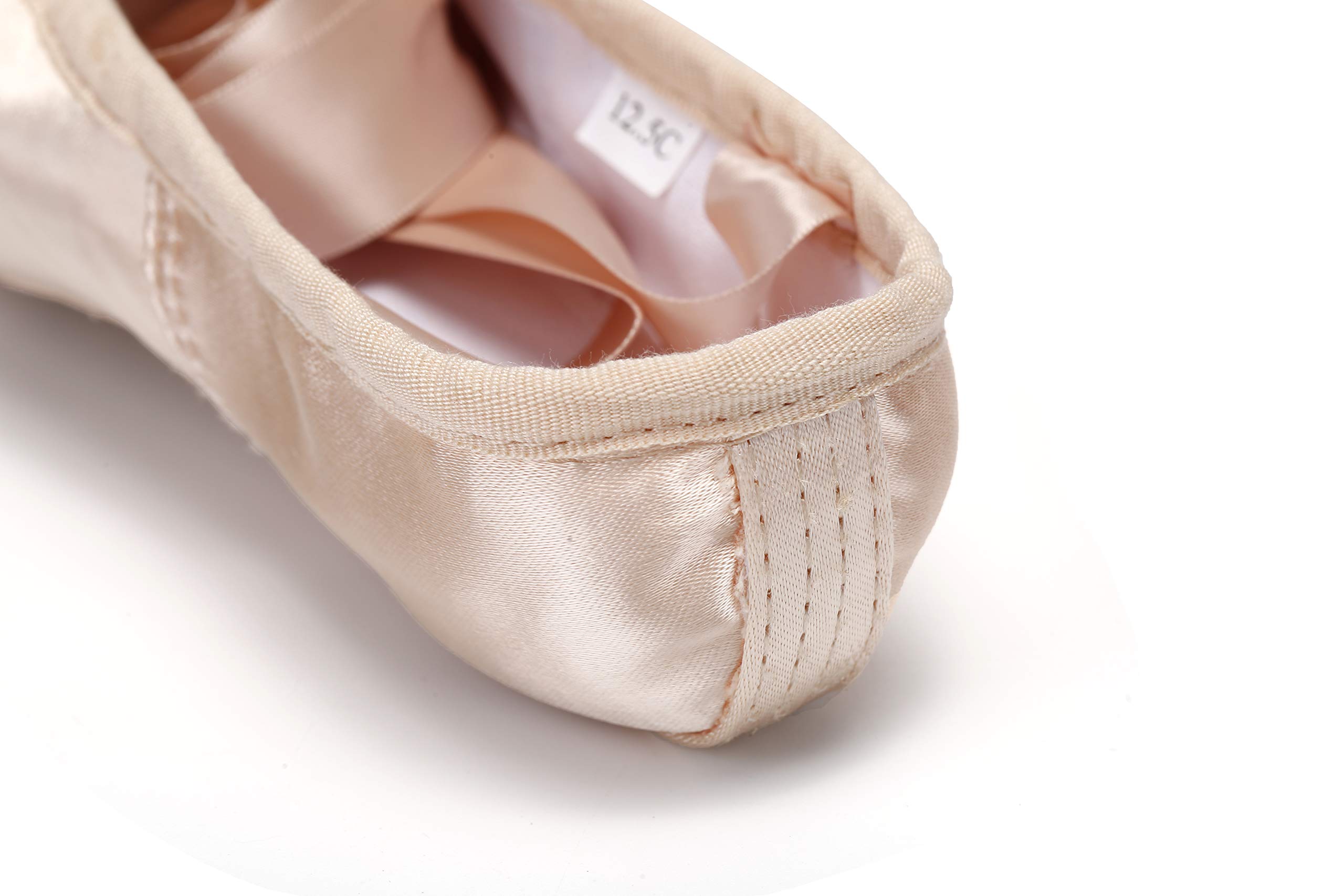 Wendy Wu Women's Ballet Dance Shoes - Pink Satin Ballet Flats for Women - Size 10 - Perfect for Ballet Class, Dance Practice & Performance