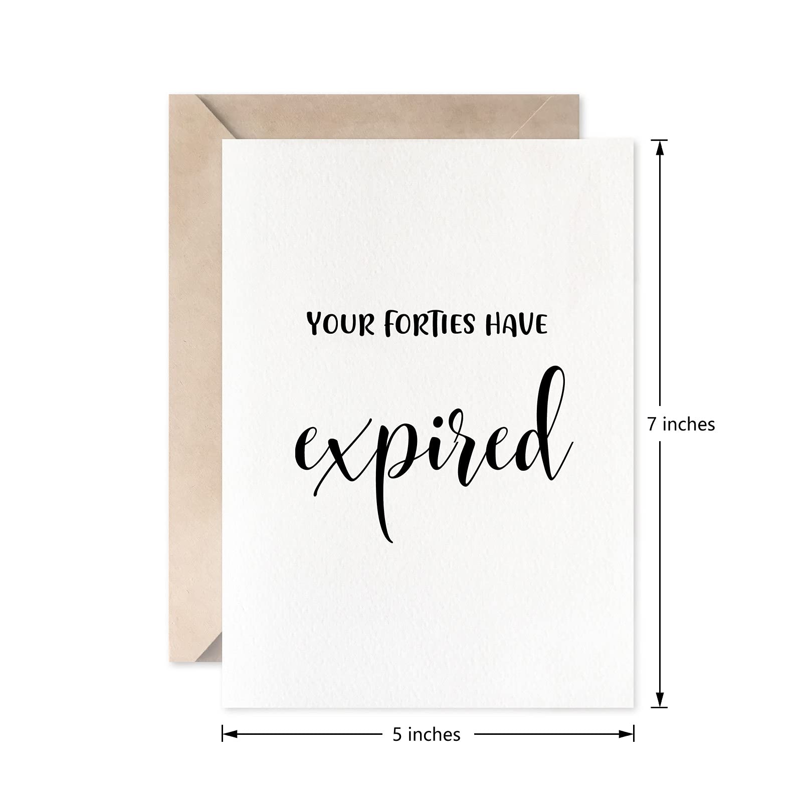 Funny 50th Birthday Card - 'Your Forties Have Expired' Humorous Greeting Card for Men & Women - Perfect 50th Birthday Gift for Sister, Brother, Mom or Dad - Great for Milestone Birthday Celebrations & Retirement Parties
