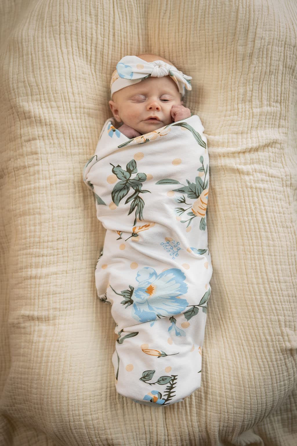 Baby Be Mine Maternity Nursing Delivery Robe & Baby Girl Swaddle Blanket Set with Daddy T-Shirt (2X Large/3 X-Large Robe - 3X Large Tshirt, Sage/Hadley) - Perfect for Hospital Birth, Newborn Photos & Family Bonding Time