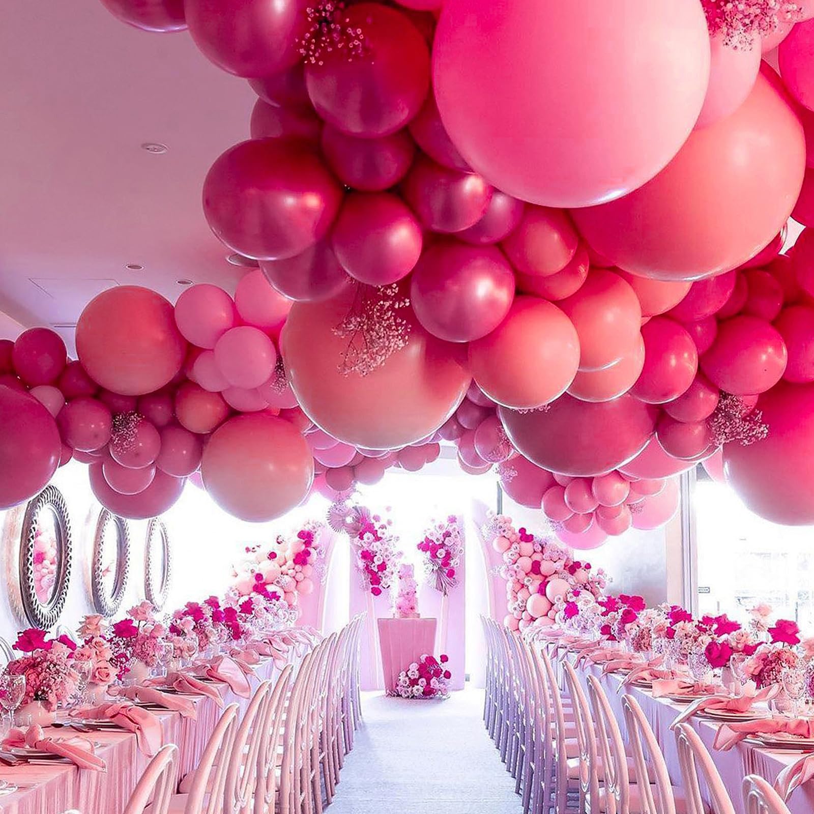 50 Pack 12 Inch Magenta Balloons - Premium Dark Pink Balloons for Balloon Garland, Balloon Arch, Party Decorations, Birthday Party, Baby Shower, Wedding, Bridal Shower & Anniversary Celebrations - Perfect for Indoor/Outdoor Events & Photo Backdrops