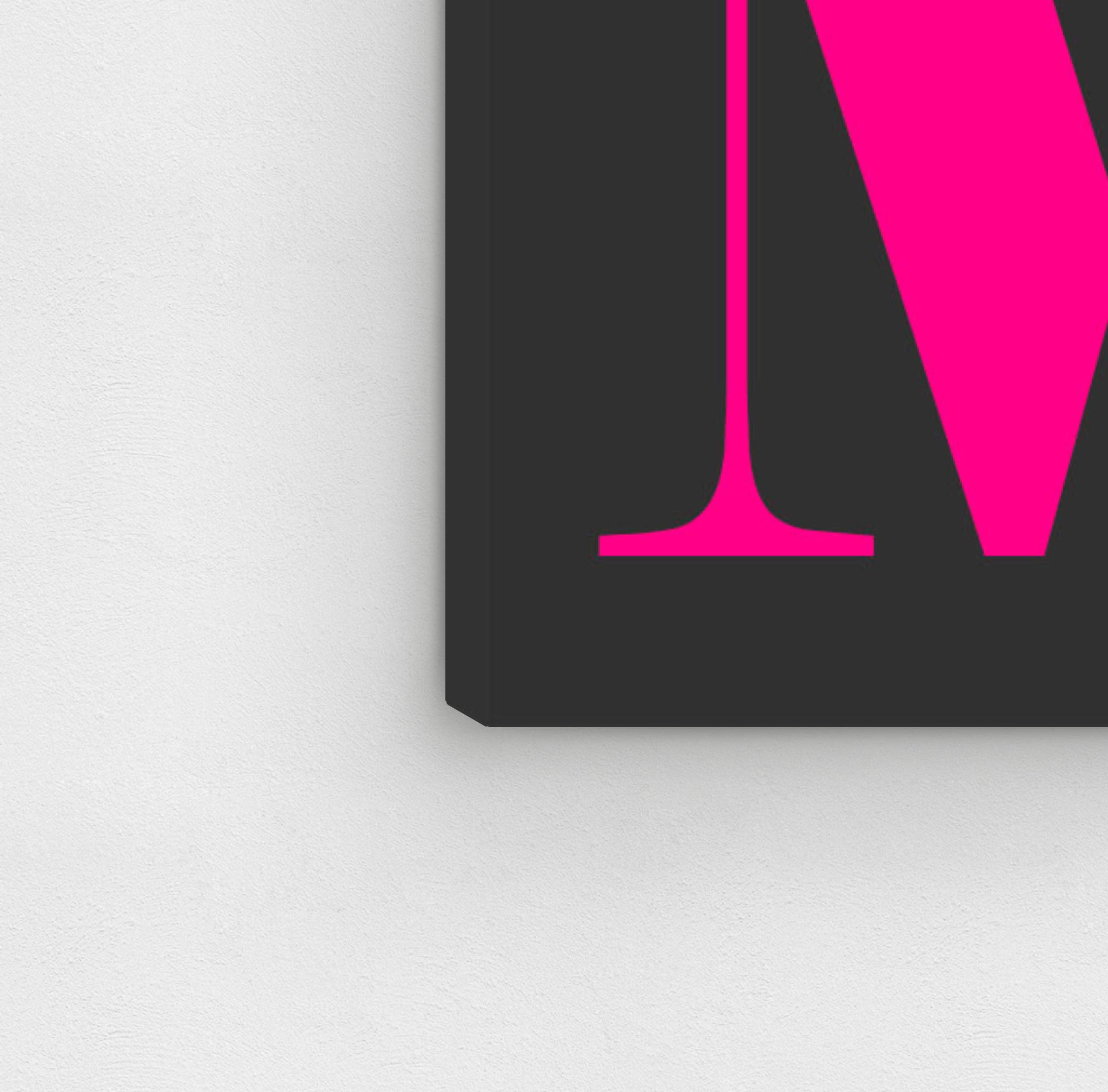 Oliver Gal Artist Co. Typography & Quotes Wall Art Canvas Print - 30x30 Inch Gray & Pink Modern Home Decor | Perfect for Living Room, Bedroom & Office Décor