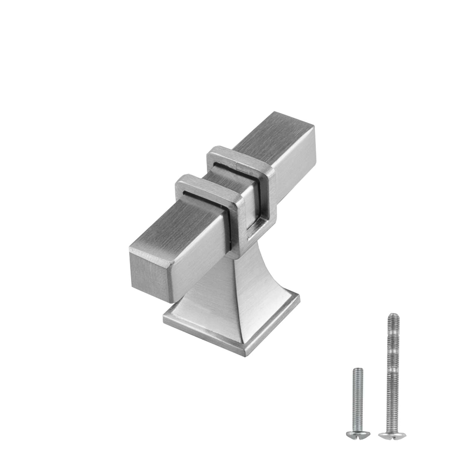 Modket Euro Bar Cabinet Handle - 304 Stainless Steel 2 Inch Knob - Brushed Nickel Finish - Set of 20 - Perfect for Kitchen Cabinets, Bathroom Vanities & Furniture Drawers