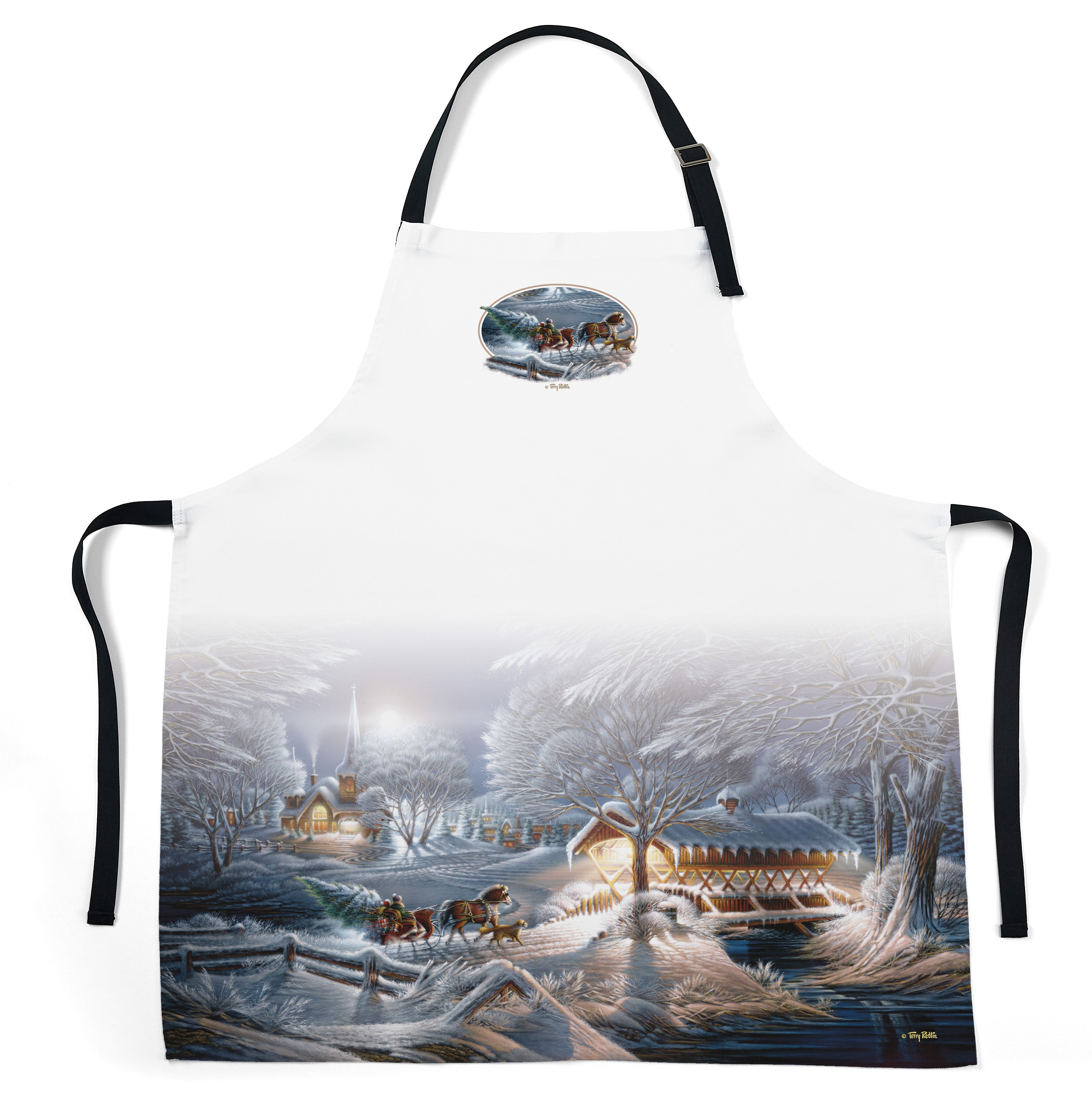Evening Frost Apron - Elegant and Stylish Kitchen Apron for Cooking, Baking & Grilling - Perfect for Home Chefs, BBQ Parties & Holiday Gifts