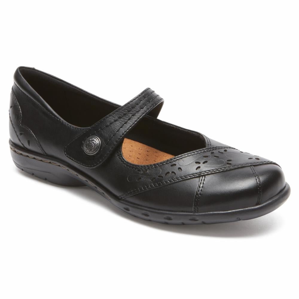 Cobb Hill Women's Penfield Petra Black Mary Jane Shoes - Comfortable & Stylish Slip-Ons for Work, Walking & Everyday Wear
