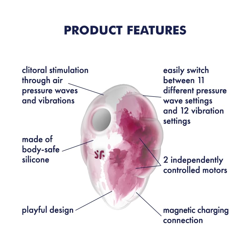 Satisfyer Cloud Dancer Vibrator - Air Pulse Clitoral Stimulator for Women | Rechargeable Adult Sex Toy with Suction Technology | Perfect for Solo Play & Couples Intimacy | Female Wellness & Pleasure Device