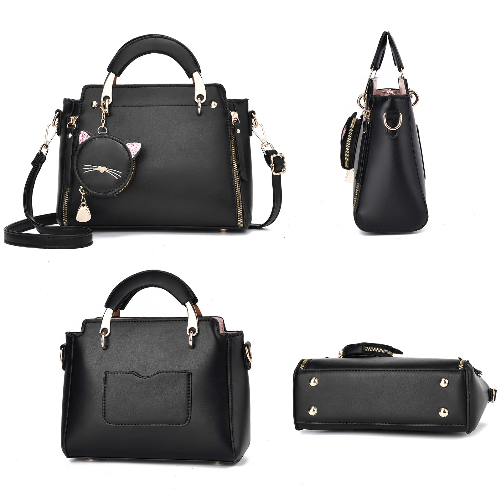 Stylish IHAYNER Women's Fashion Handbags - Top Handle & Crossbody Shoulder Bag with Adorable Kitty Purse | Perfect for Work, Date Night & Daily Use