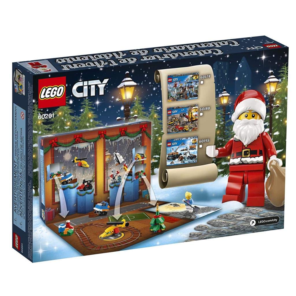 LEGO City Advent Calendar 60201 (313 Pieces) - 2018 Edition Christmas Countdown Calendar with Minifigures & Building Toys for Kids | Holiday Gift, Christmas Decor, Fun Family Activity