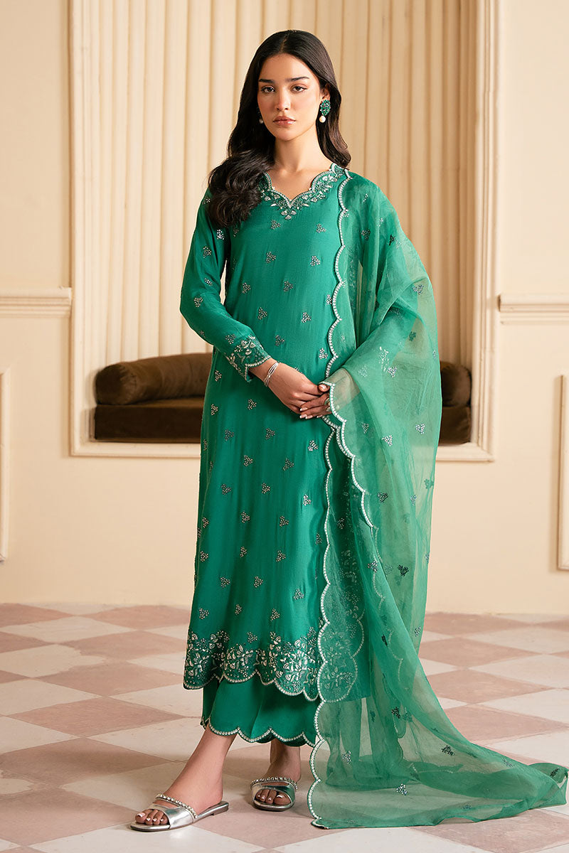 MEADOW FUSION 3-Piece Ethnic Outfit Set (Shirt, Pants & Dupatta) - Stylish Traditional Wear for Women, Weddings & Festive Occasions