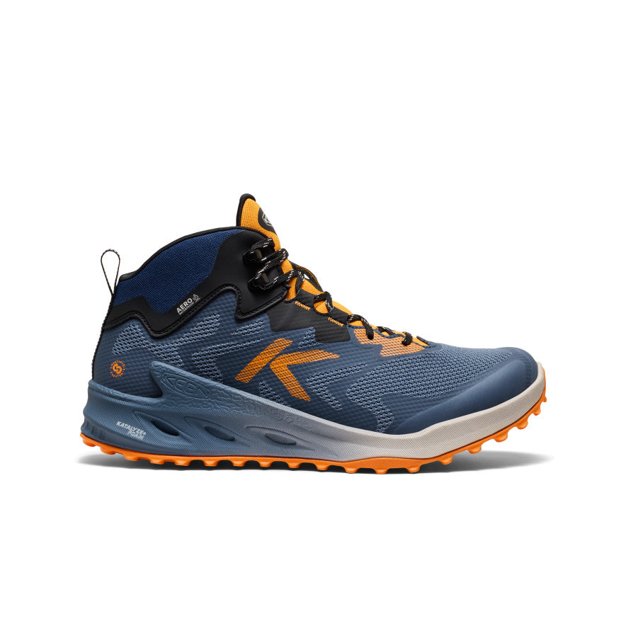 Men's Zionic NXT Waterproof Hiking Boots - Lightweight & Durable for Outdoor Adventures | Navy Blue/Bright Marigold | Perfect for Trail Hiking, Camping & Mountain Climbing