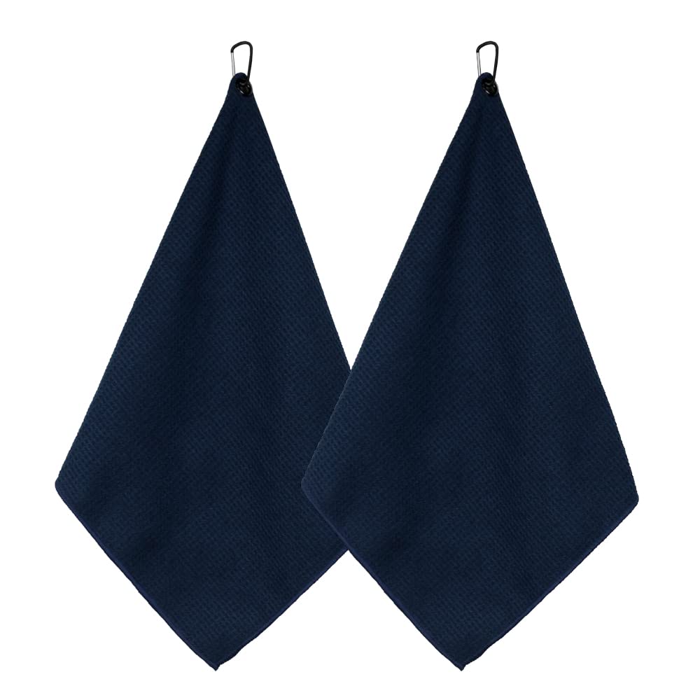 Myartte 2-Pack Premium Microfiber Golf Towels - 16