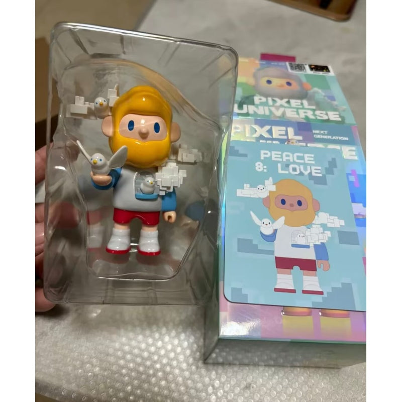 FARMER BOB Next Generation Pixel Universe Series Peace & Love Collectible Figure - Perfect for Home Decor, Office Display, and Anime Gift Collection