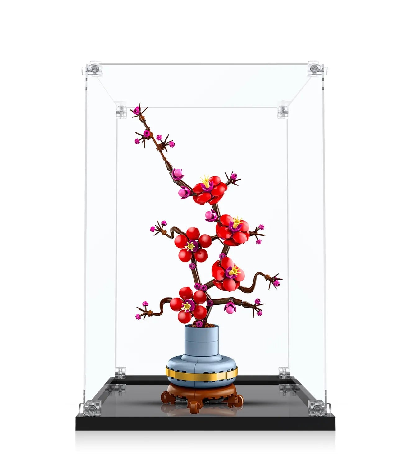 LEGO Icons Plum Blossom 10369 Display Case - Premium Acrylic Showcase for LEGO Flower Collection | Perfect for Home Decor, Office Display & Gift Giving