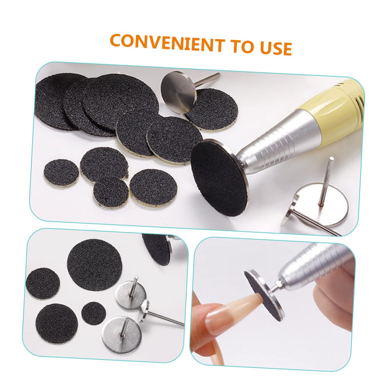 minkissy Sanding Discs for Pedicure Drill - Nail Grinder Sandpaper Pads, Foot Callus Remover Kit (1 Set) - Perfect for At-Home & Salon Manicures, Pedicures & Nail Care