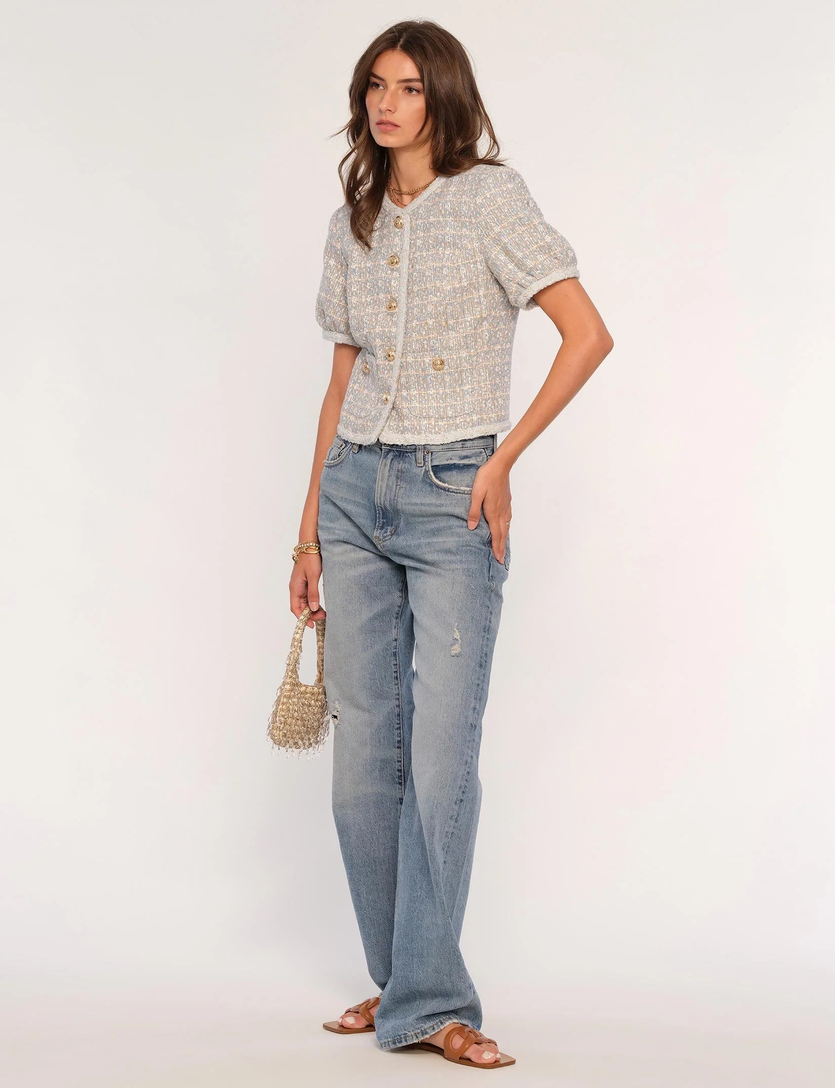 Heartloom Susana Blazer in Sky Blue - Elegant Women's Office Wear & Casual Jacket for Work, Dating, and Special Occasions