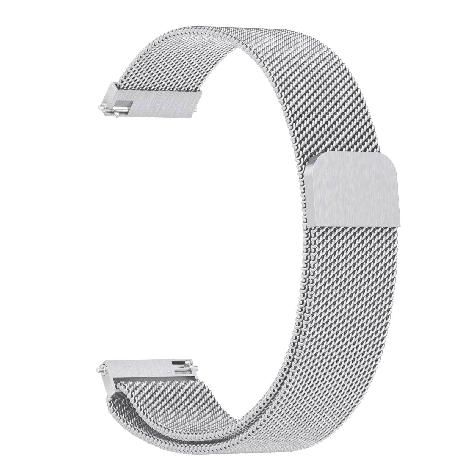 Stainless Steel Metal Watch Band for Men & Women - Quick Release Adjustable Mesh Solo Loop Bracelet Replacement (20mm 22mm) - Perfect for Daily Wear, Office & Casual Outfits