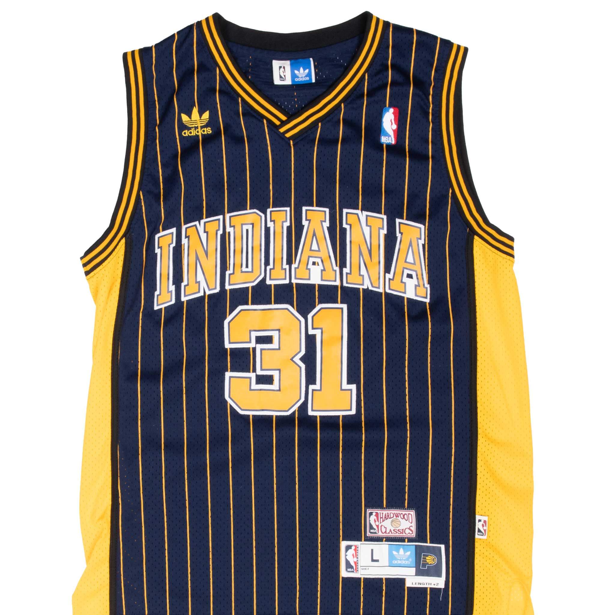 Vintage Adidas NBA Indiana Pacers Reggie Miller #31 Jersey 1990s - Large Size for Men - Perfect for Basketball Games, Fan Collections, and Retro Sports Fashion