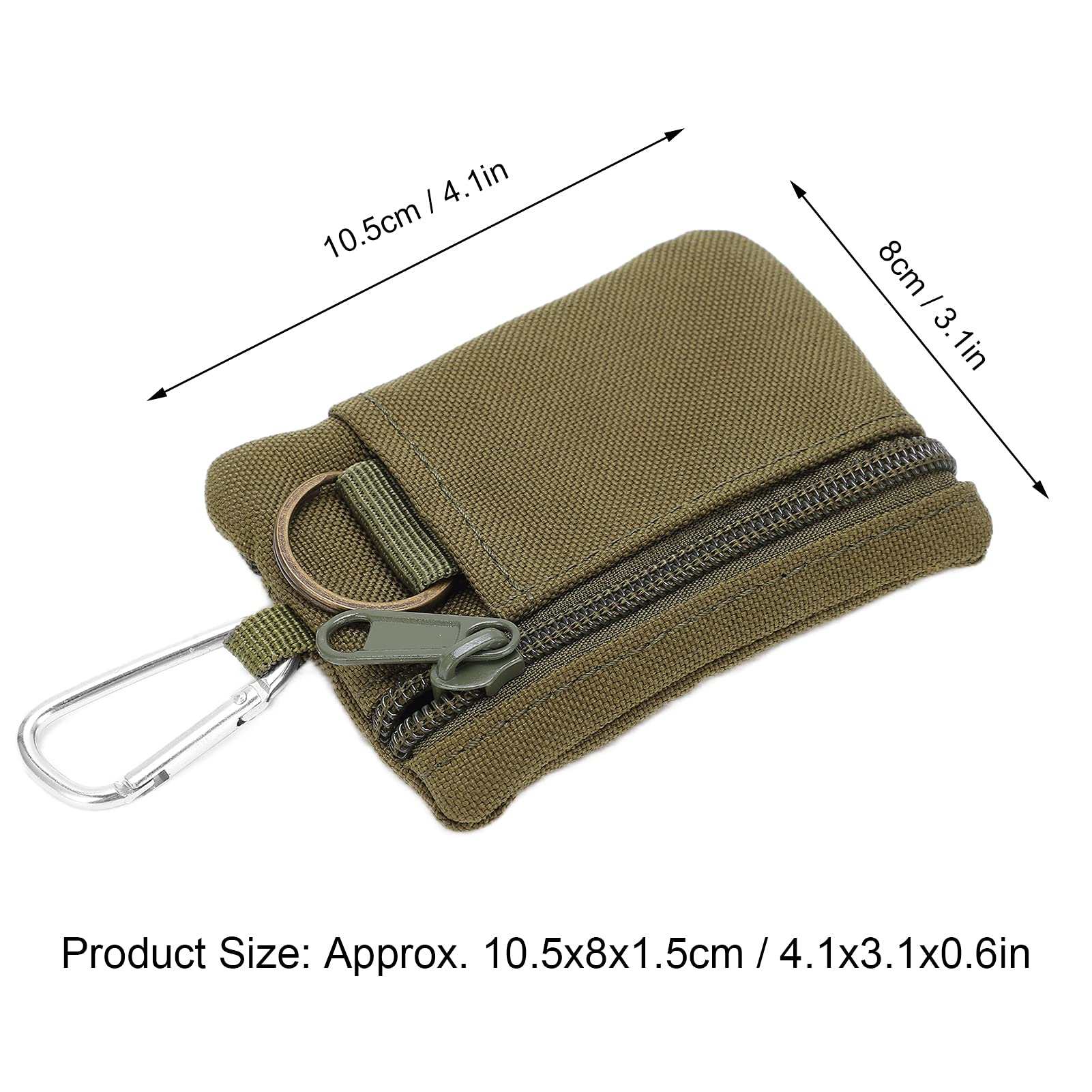 BigKing EDC Molle Pouch - Mini Portable Tactical Wallet with Carabiner Clip | Perfect for Outdoor Adventures, Hiking, and Everyday Carry (EDC) Gear Organization