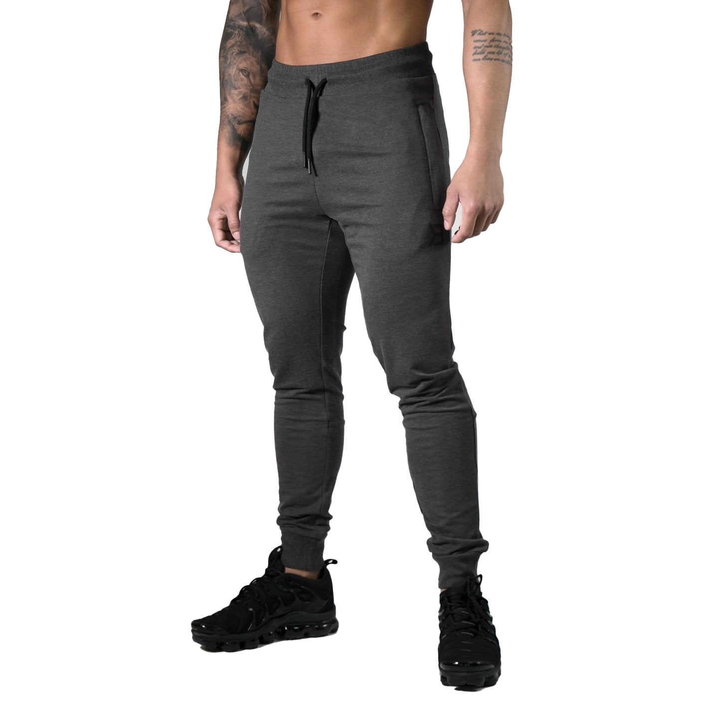 Better Bodies Tapered Joggers V2W - Dark Grey Melange Workout Pants for Men & Women | Comfortable Running, Gym & Lounge Wear