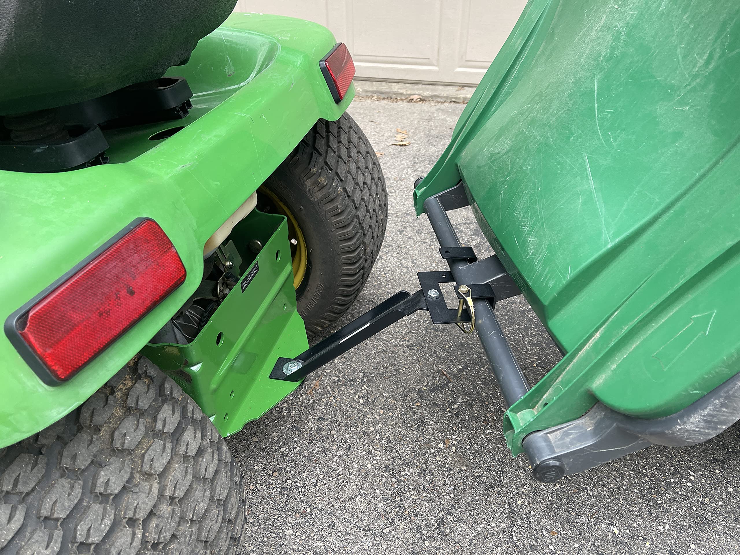 UBL Single Can Ball or Bolt Mounted Garbage Hauling Hook - Heavy Duty Trash Can Holder - Made in USA - Perfect for Outdoor Waste Management & Garage Organization