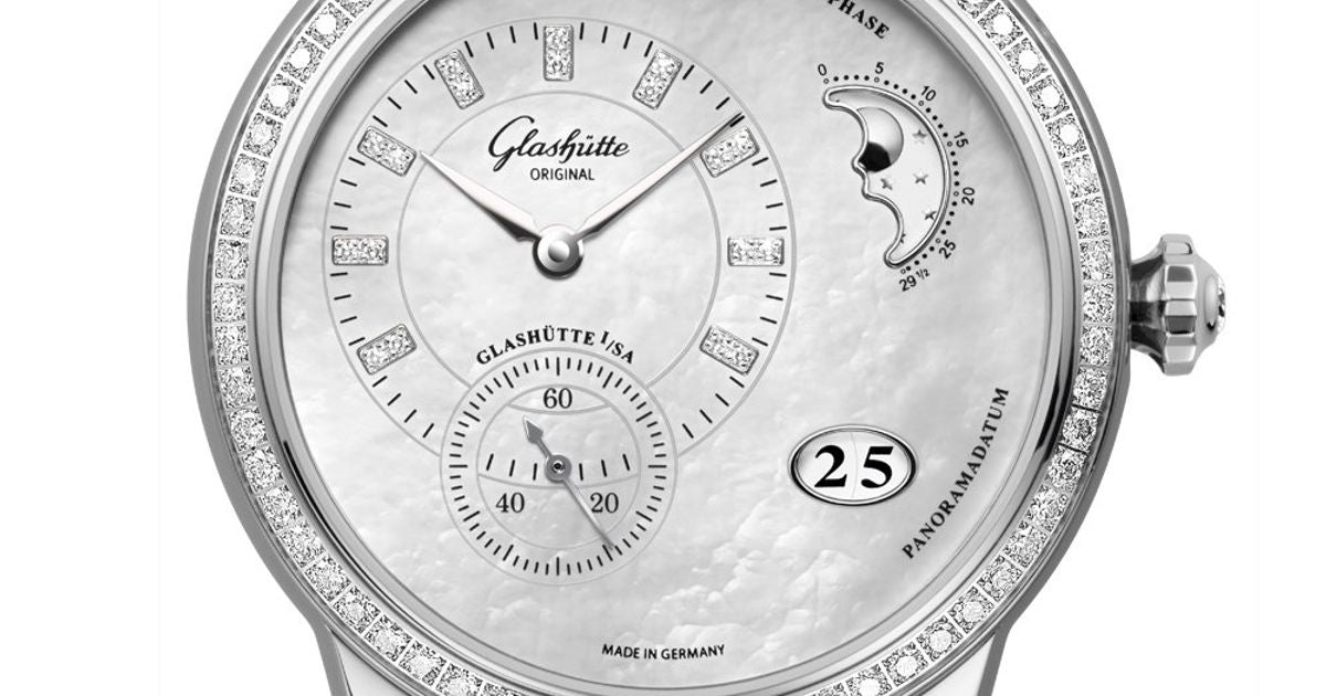 Glashutte Original Pano Matic Luna Stainless Steel Ladies Watch - Luxury Women's Timepiece for Business, Evening Events & Special Occasions