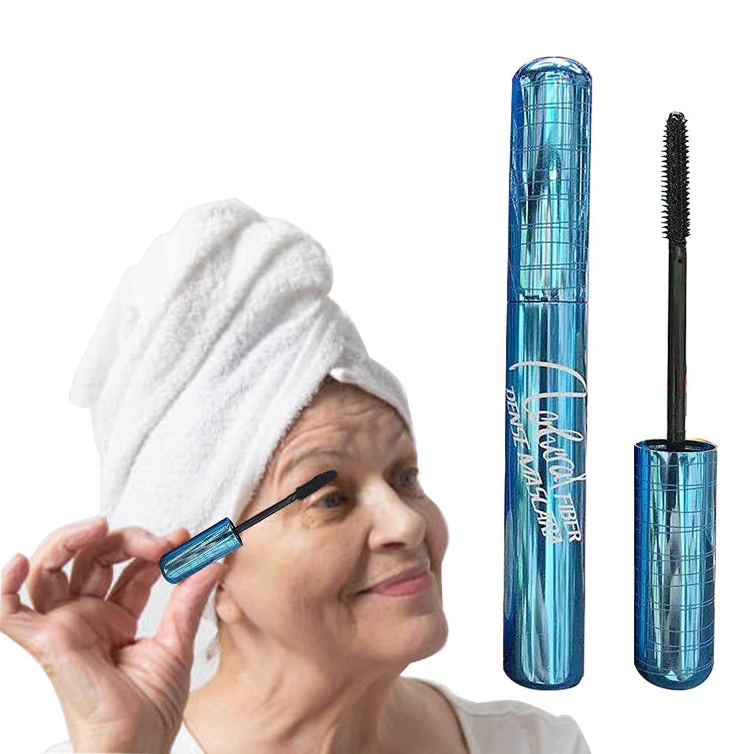 Primelash Hypoallergenic Waterproof Mascara for Seniors & Mature Women - Volumizing Formula for Thinning Lashes | Gentle Eye Makeup for Sensitive Eyes | Perfect for Daily Use, Special Occasions & Aging Eye Care